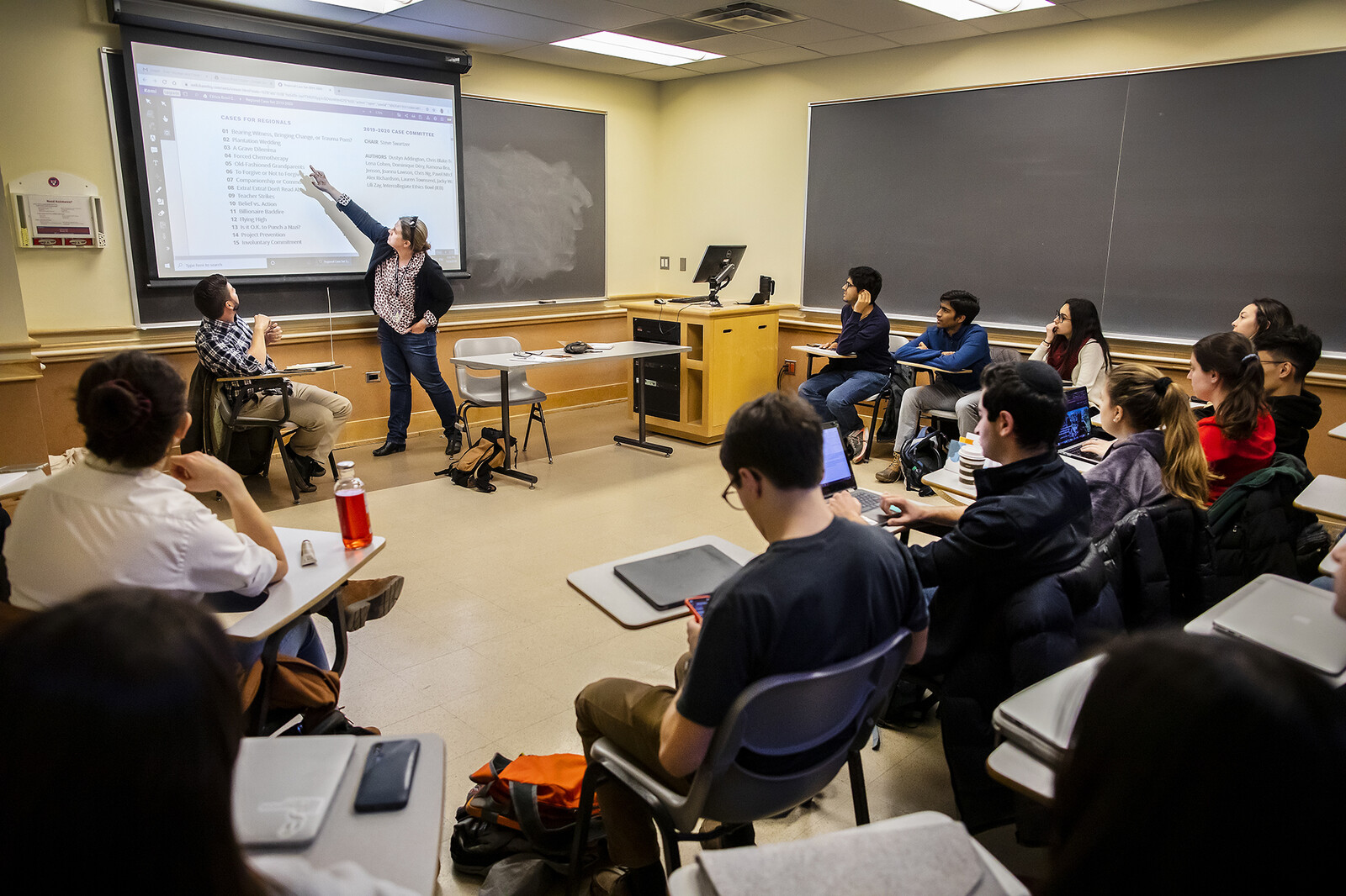Penn students engaged in learning in an undergraduate class