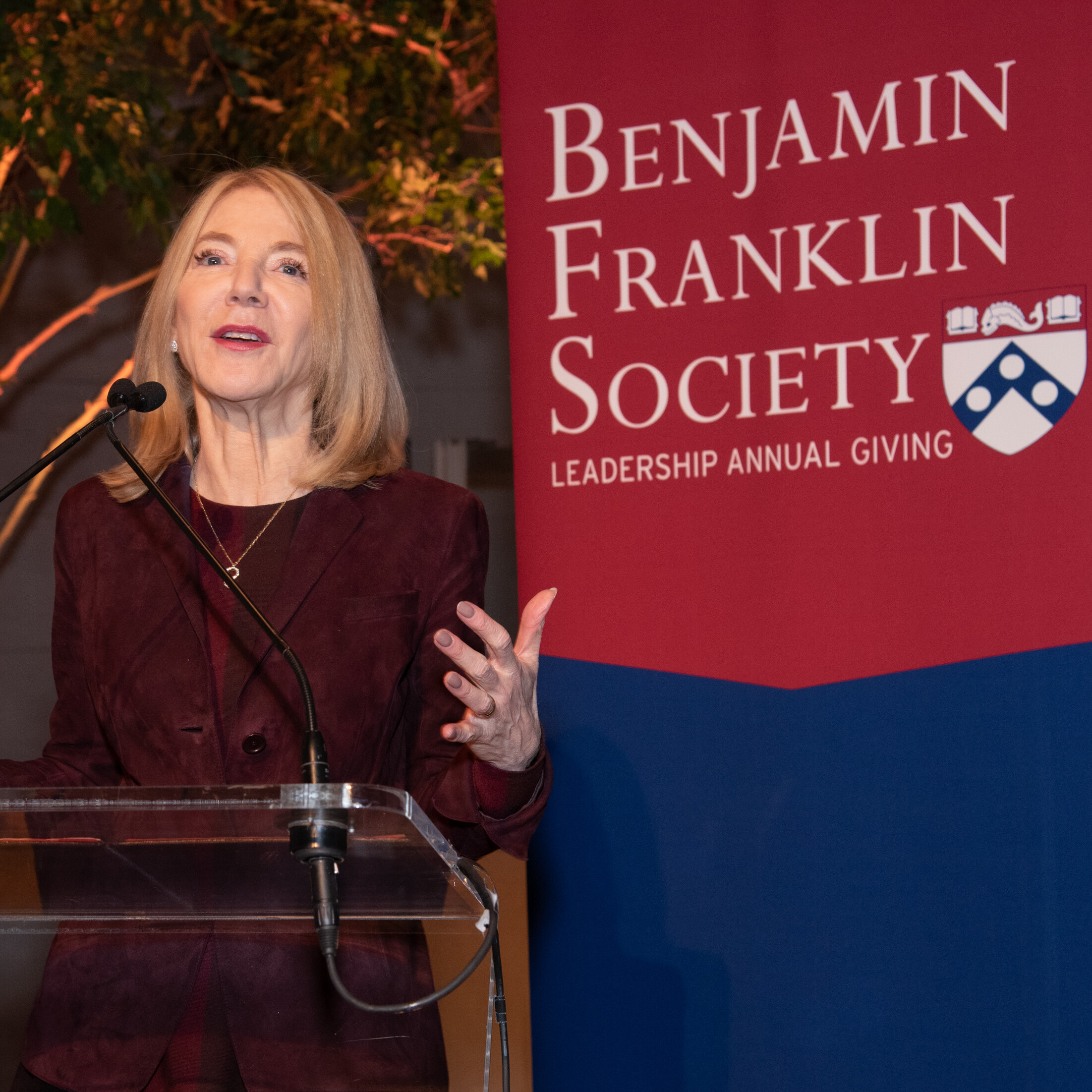 Amy Gutmann, Penn President - 2020 Benjamin Franklin Society 65th Anniversary